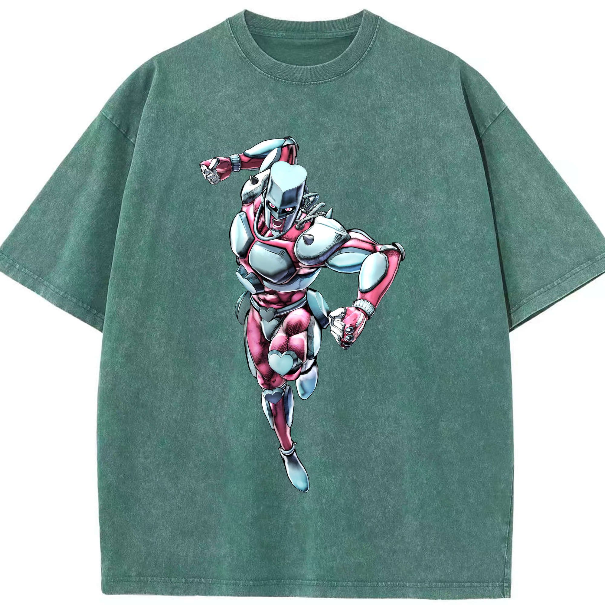 （画像用） ジョジョの奇妙な冒険 ひがしかた じょうすけ JoJo's Bizarre Adventure Higashikata Josuke 綿100% ヴィンテージ風 半袖Tシャツ（フロントプリント）